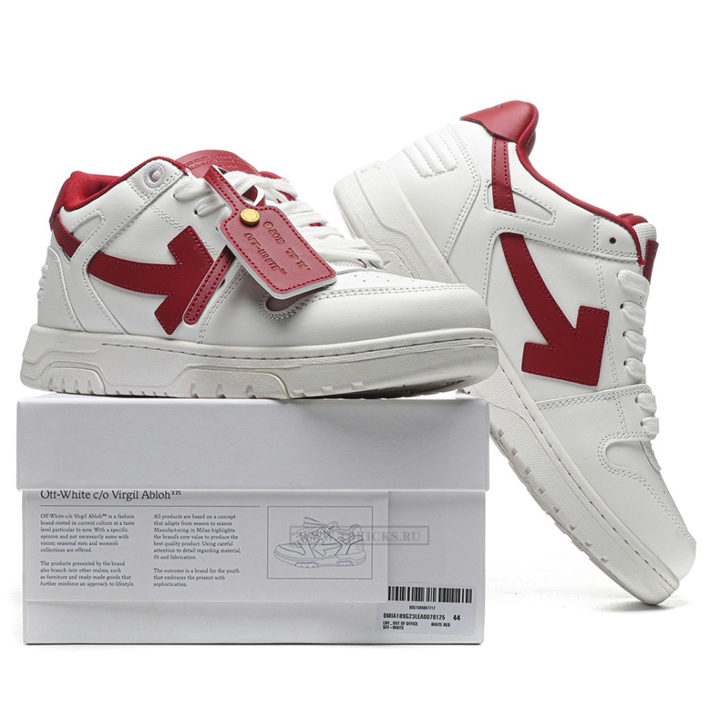 TBkicks OFF-WHITE Out Of Office OOO Low Tops 2024 Lunar New Year Red White