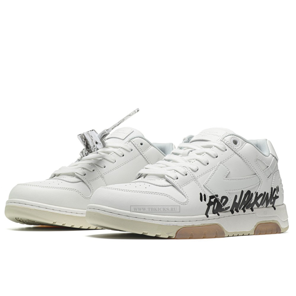 TBkicks OFF-WHITE Out Of Office OOO Low Tops For Walking White Black
