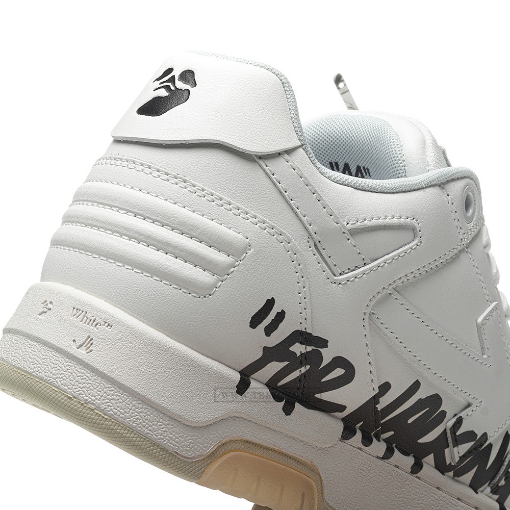 TBkicks OFF-WHITE Out Of Office OOO Low Tops For Walking White Black