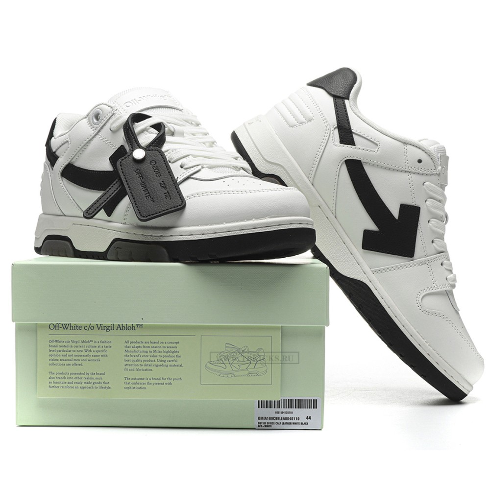 TBkicks OFF-WHITE Out Of Office OOO 30 MM Low Tops Black White Blue