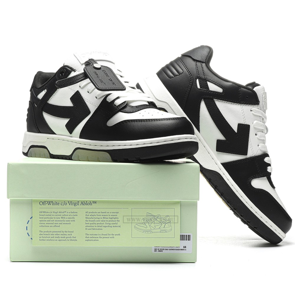 TBkicks OFF-WHITE Out Of Office OOO Low Tops White Black White