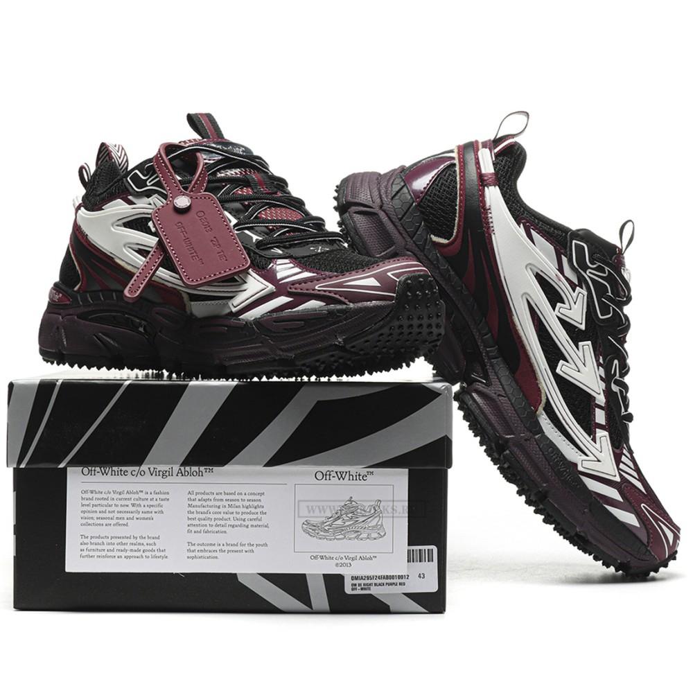 TBkicks OFF-WHITE Be Right Back Purple Red