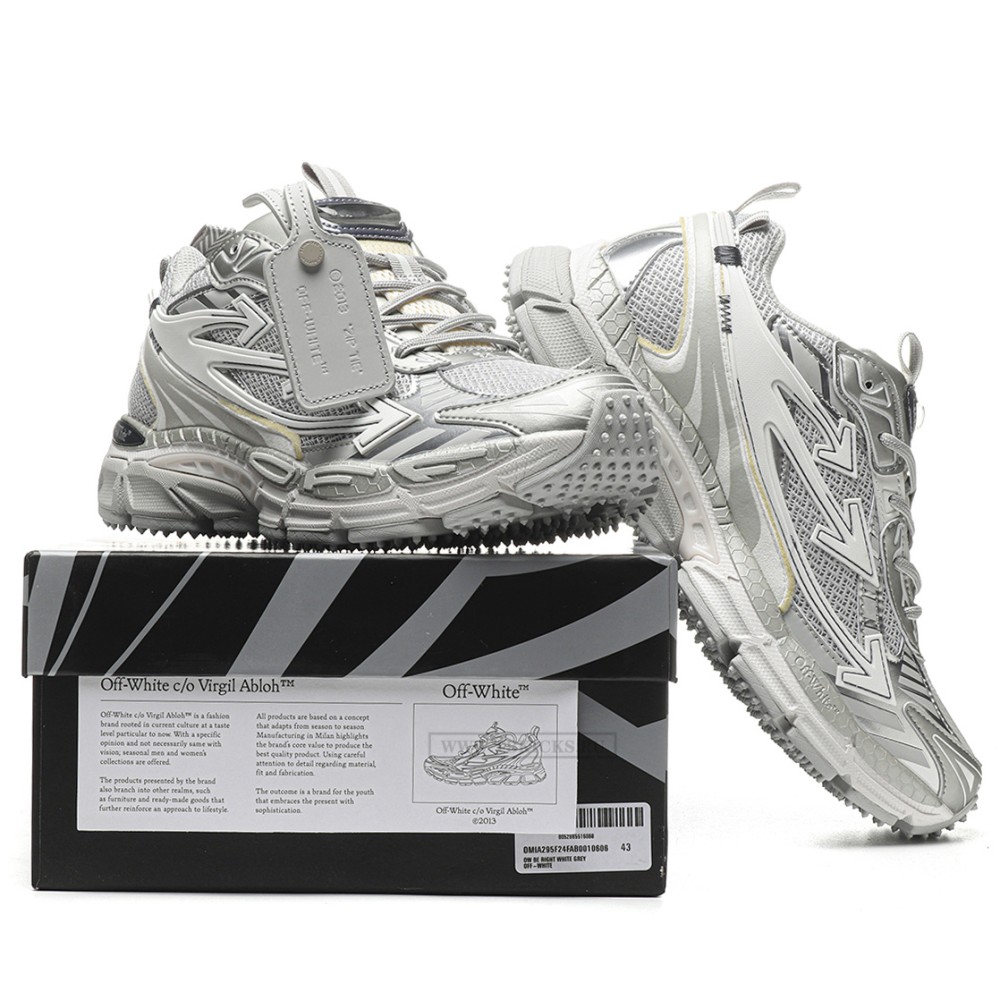 TBkicks OFF-WHITE Be Right Back Grey White