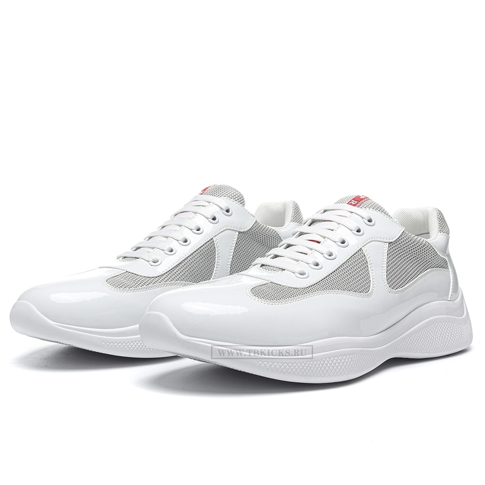 TBkicks Pr*da America's Cup White Silver Red