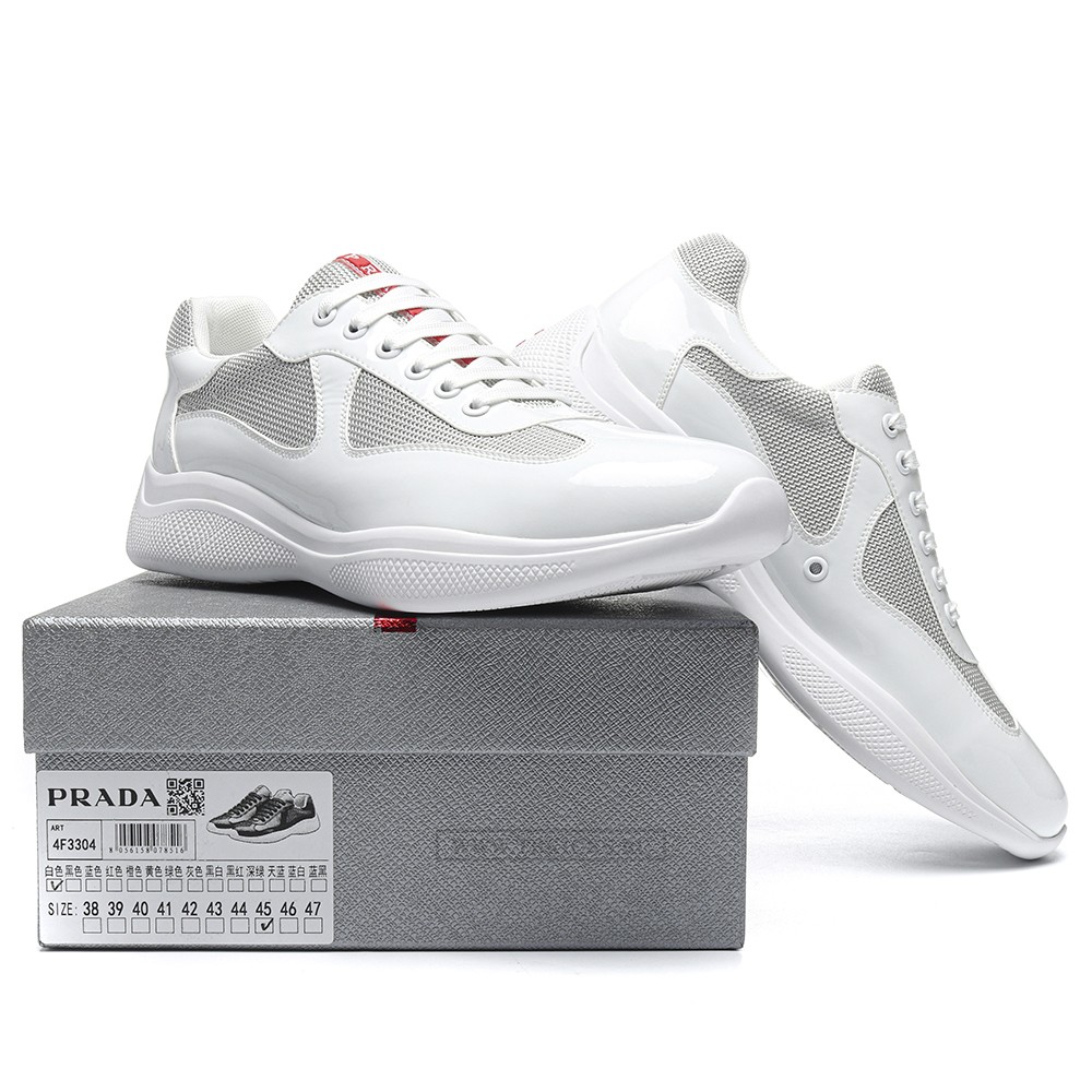 TBkicks Pr*da America's Cup White Silver Red
