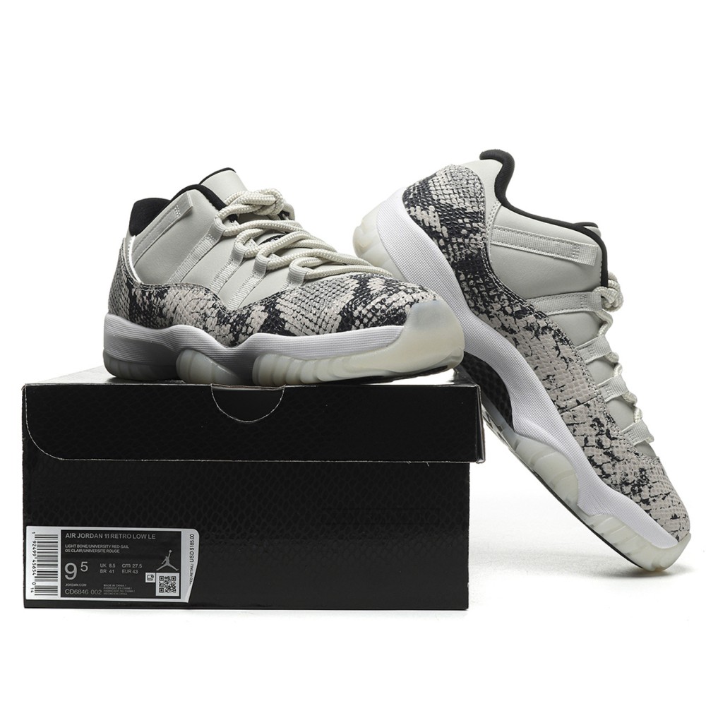 TBkicks Jordan 11 Retro Low Snake Light Bone