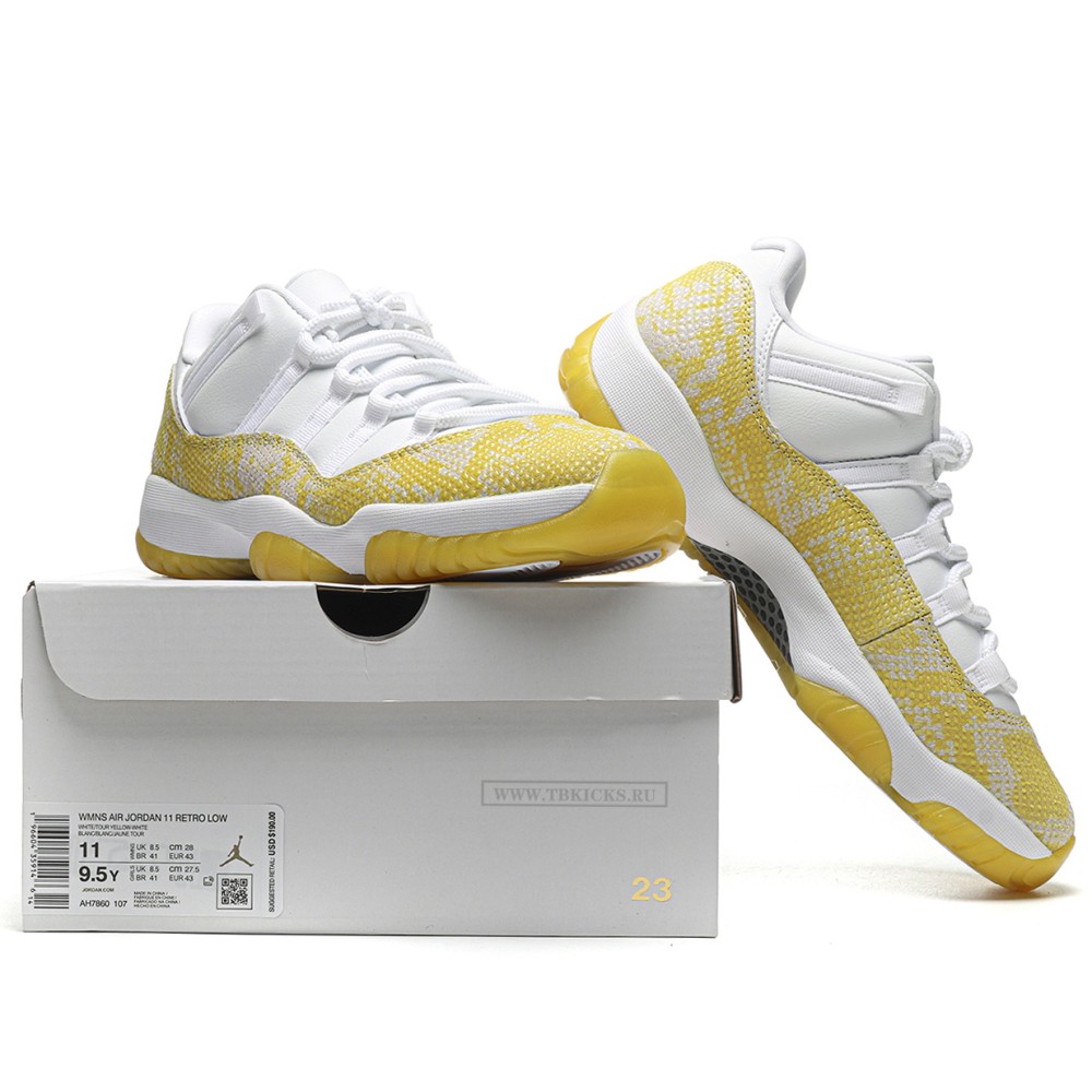 TBkicks Jordan 11 Retro Low Yellow Snakeskin