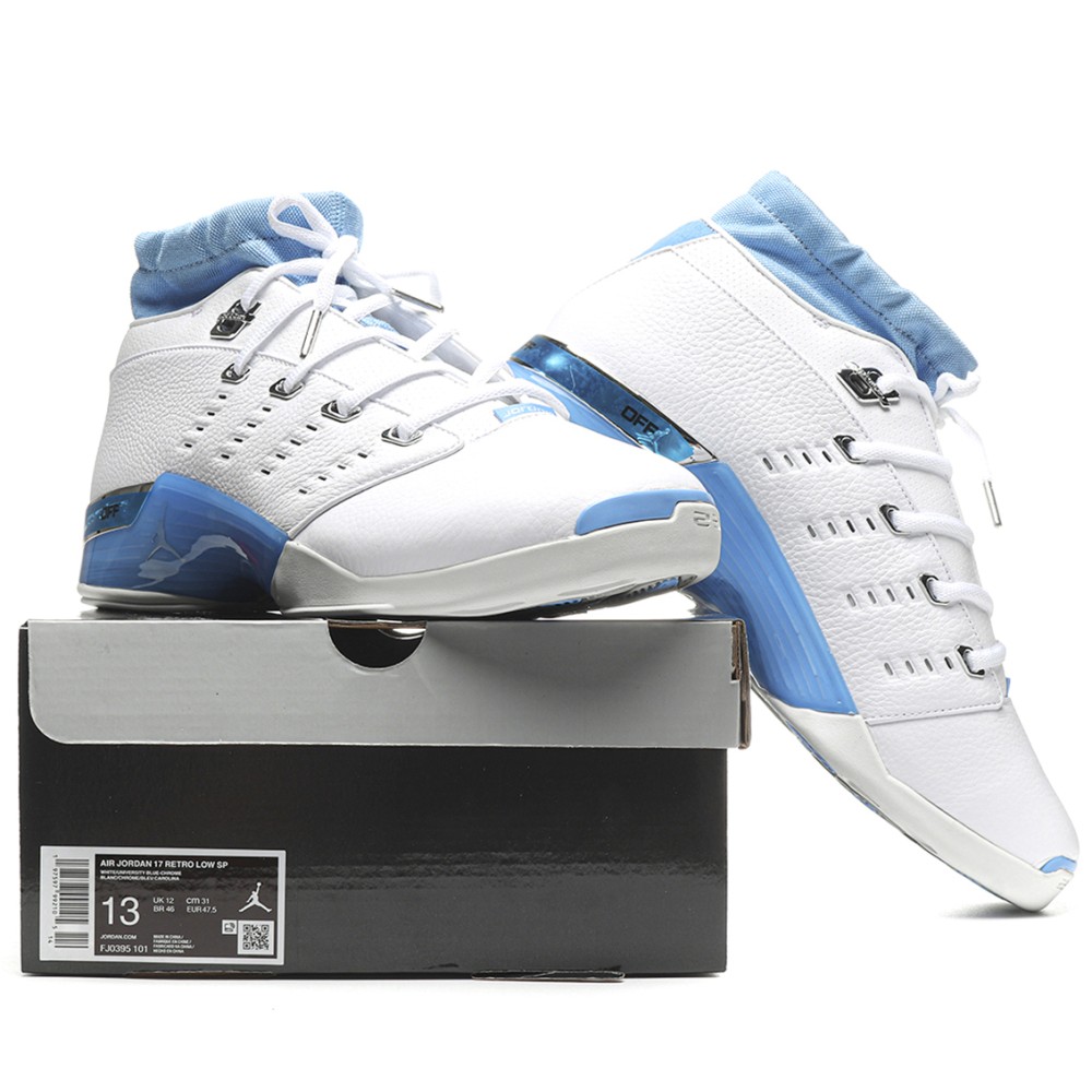 TBkicks Air Jordan 17 Low UNC White/Blue