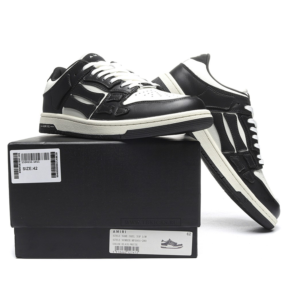 TBkicks AMIRI Skel Top Low Black White 2021