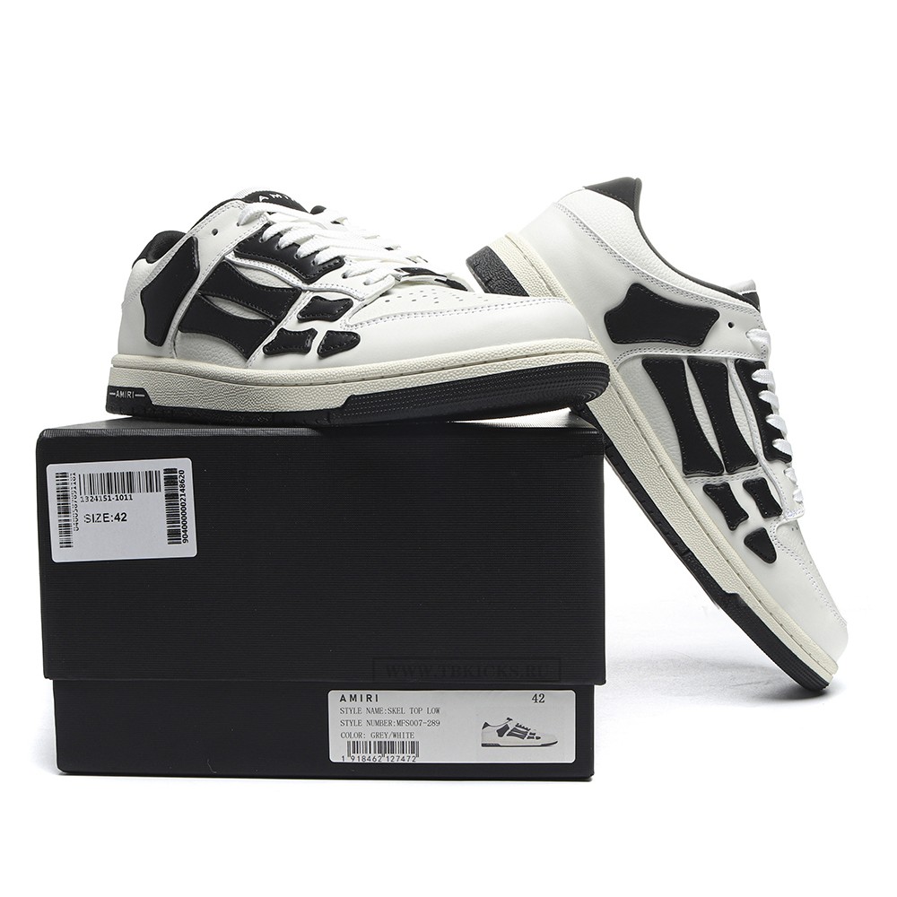 TBkicks Amiri Skel Top Low White Black White