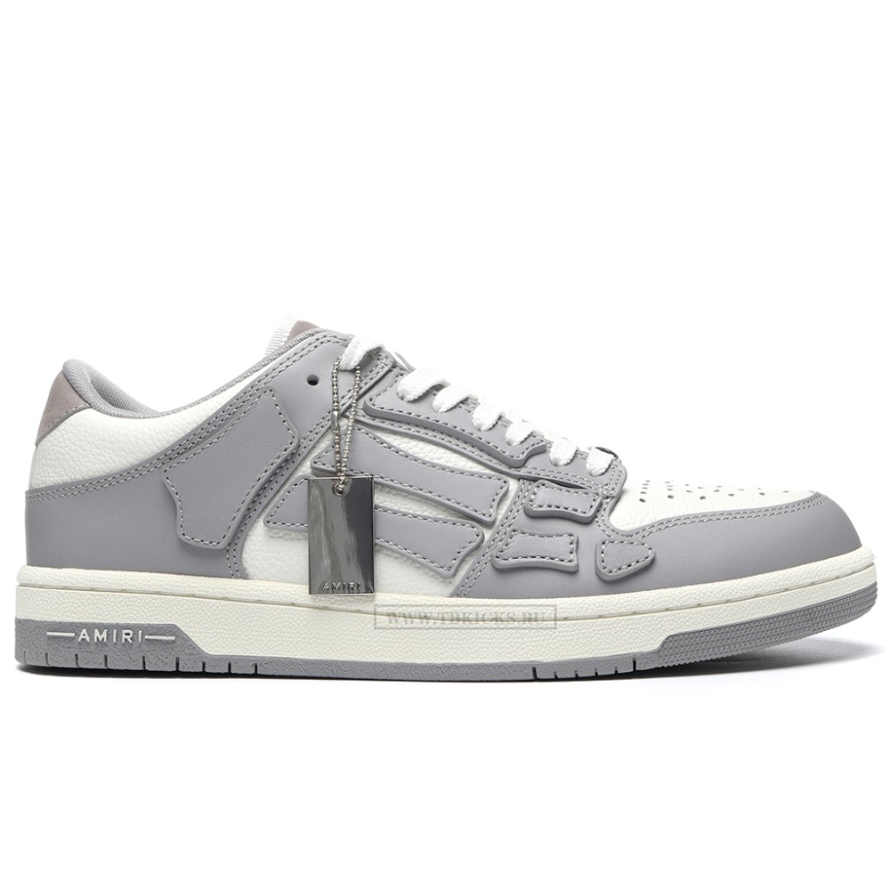 TBkicks AMIRI Skel Top Low Grey White