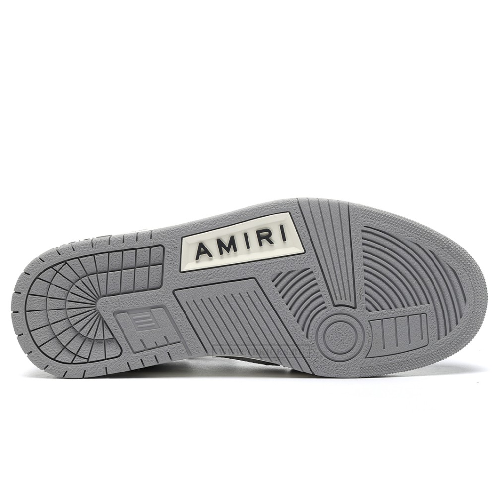 TBkicks AMIRI Skel Top Low Grey White