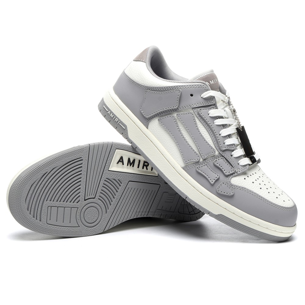 TBkicks AMIRI Skel Top Low Grey White