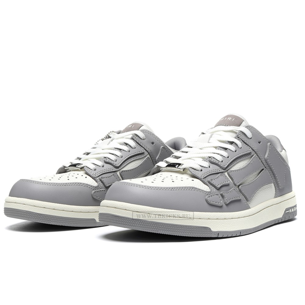 TBkicks AMIRI Skel Top Low Grey White