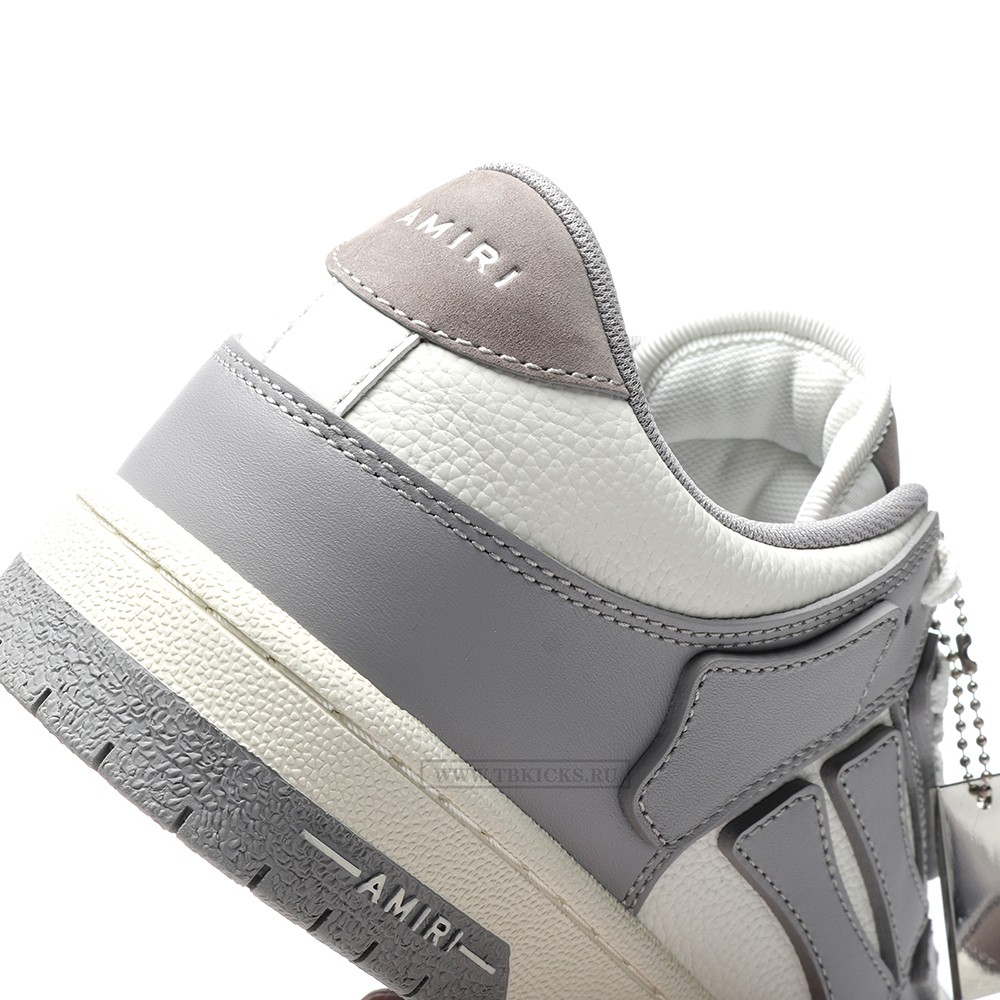 TBkicks AMIRI Skel Top Low Grey White