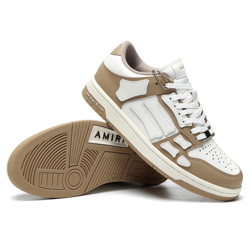 TBkicks Amiri Skel Top Low Brown White