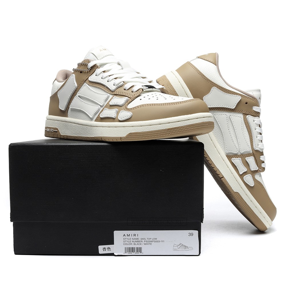 TBkicks Amiri Skel Top Low Brown White