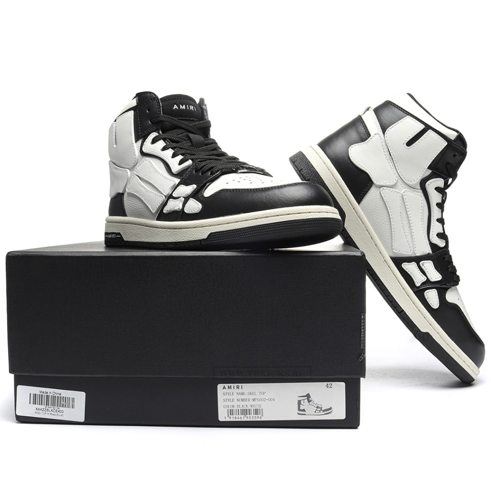 TBkicks AMIRI Skel Top Low Black White High-Top