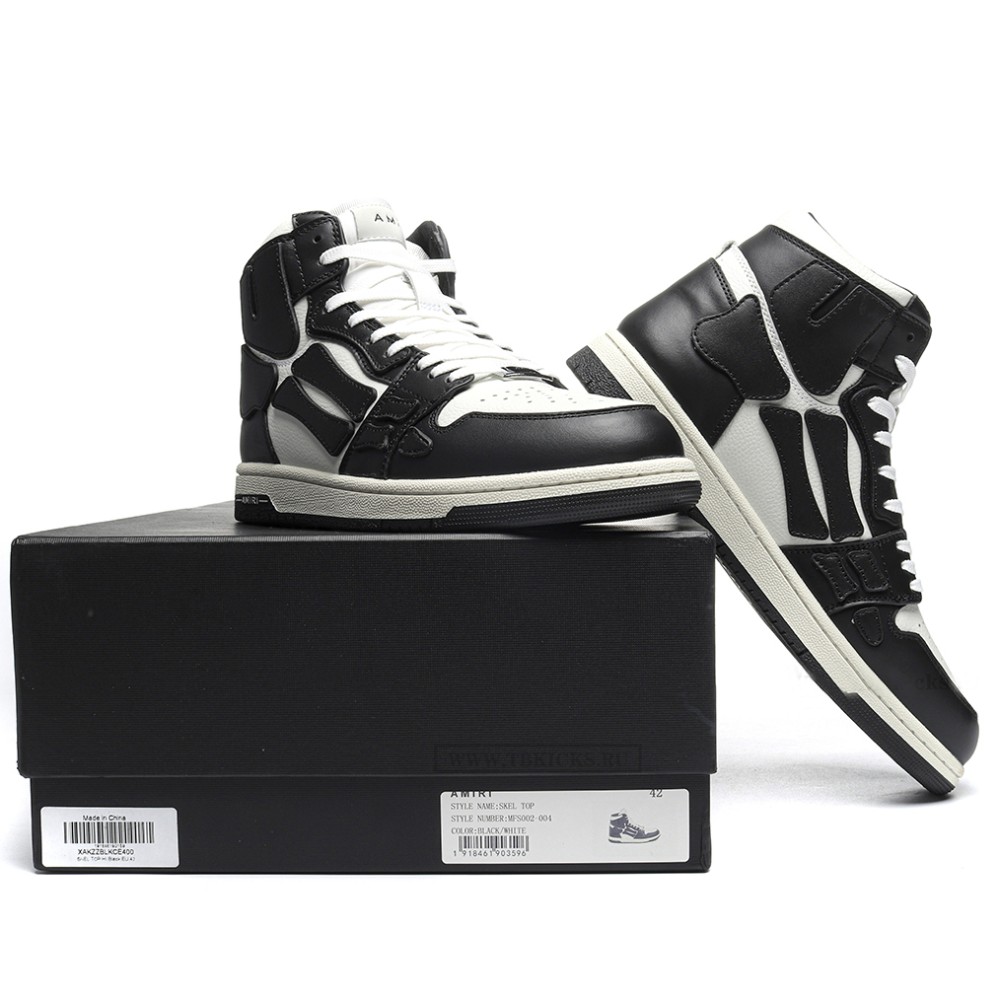 TBkicks AMIRI Skel Top Low Black White 2021 High-Top