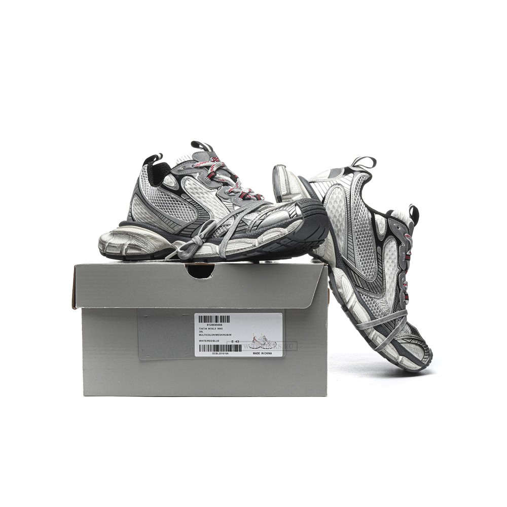 TBkicks Ba1enci*ga 3XL Grey White Red