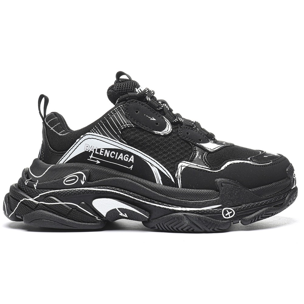 TBkicks Ba1enci*ga Triple S Black White
