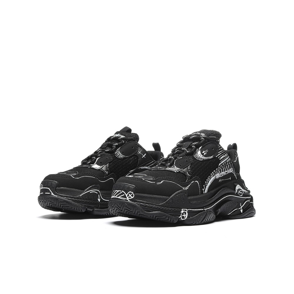 TBkicks Ba1enci*ga Triple S Black White