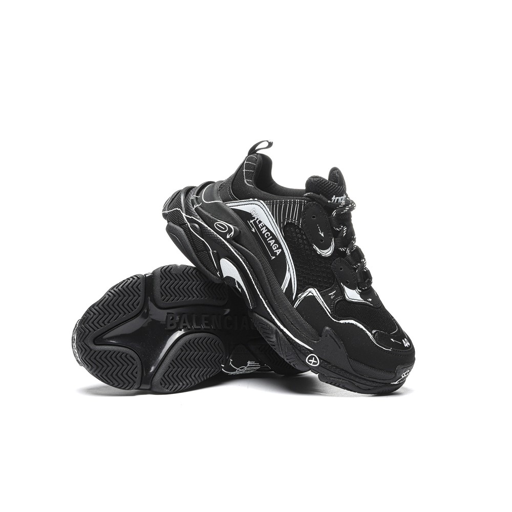 TBkicks Ba1enci*ga Triple S Black White