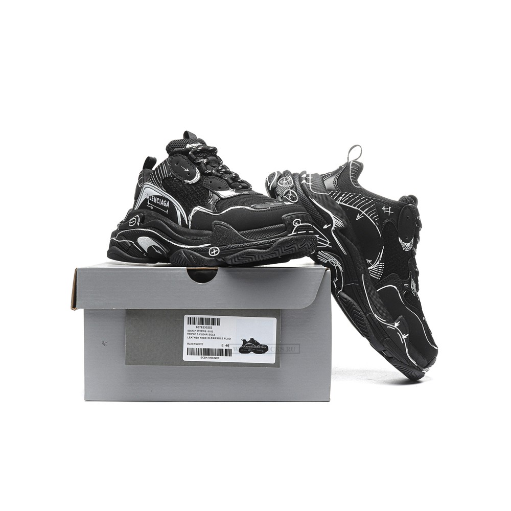 TBkicks Ba1enci*ga Triple S Black White