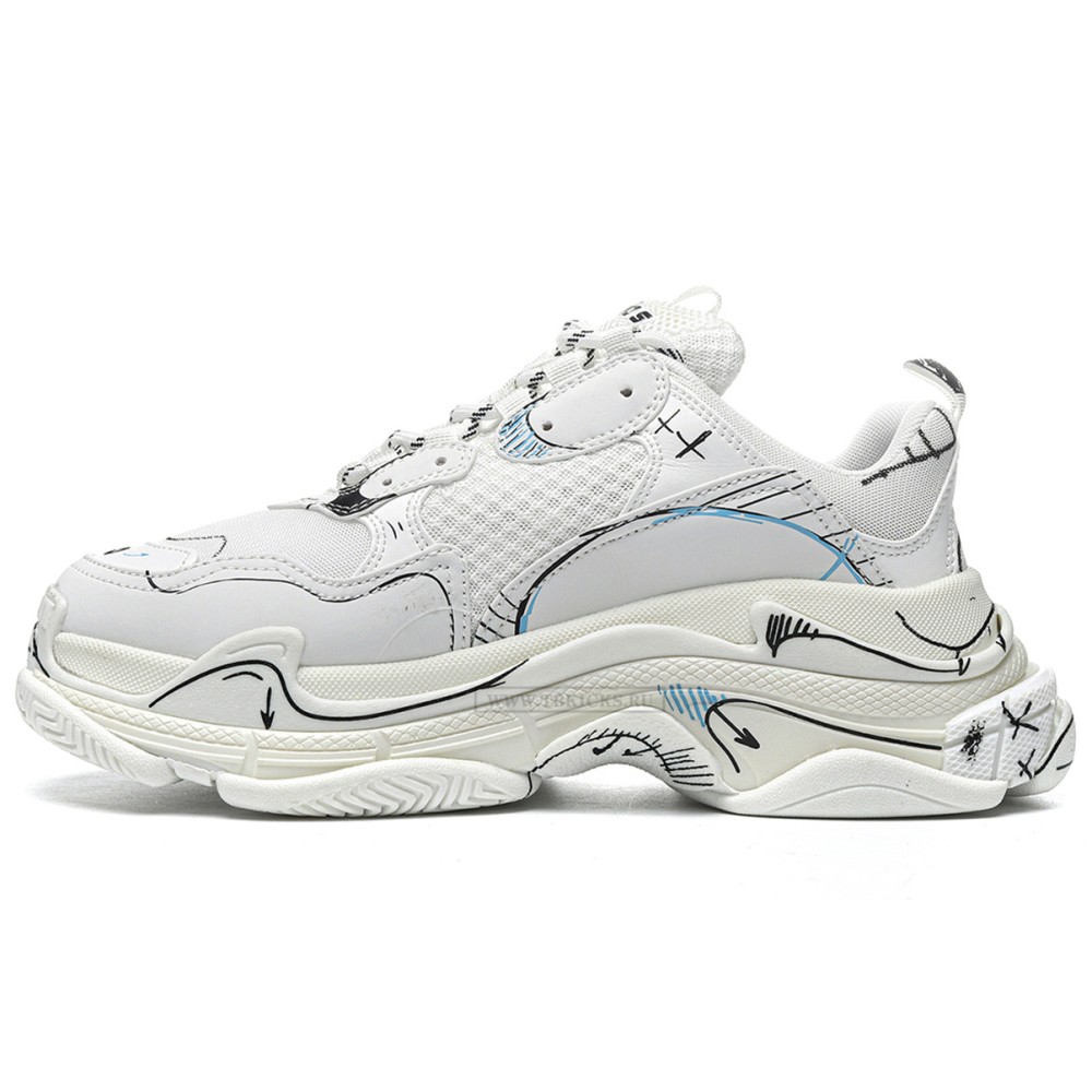 TBkicks Ba1enci*ga Triple S White Black Blue