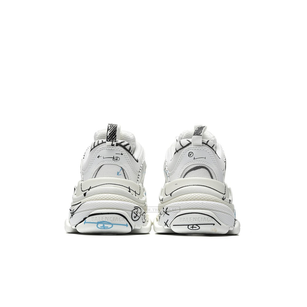TBkicks Ba1enci*ga Triple S White Black Blue