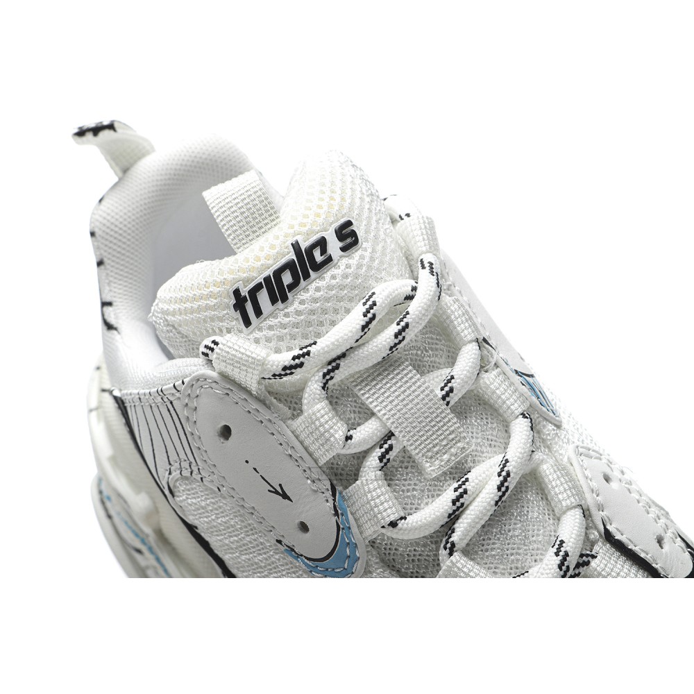 TBkicks Ba1enci*ga Triple S White Black Blue