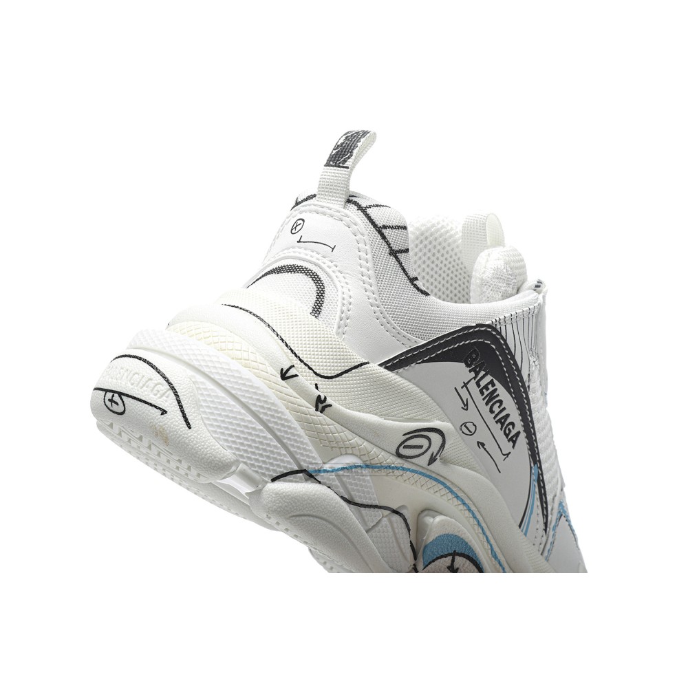 TBkicks Ba1enci*ga Triple S White Black Blue