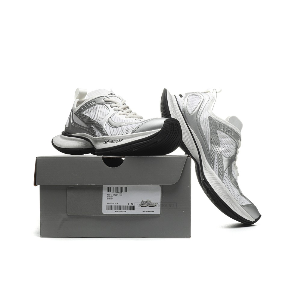 TBkicks Ba1enci*ga Circuit Sneaker White/Silver