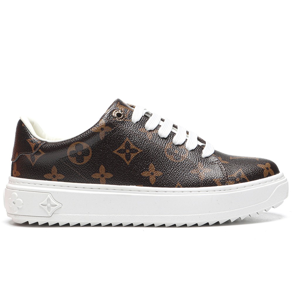 TBkicks L0*1S V*1TT0N Time Out Monogram Leather Cacao Brown White (Women's)