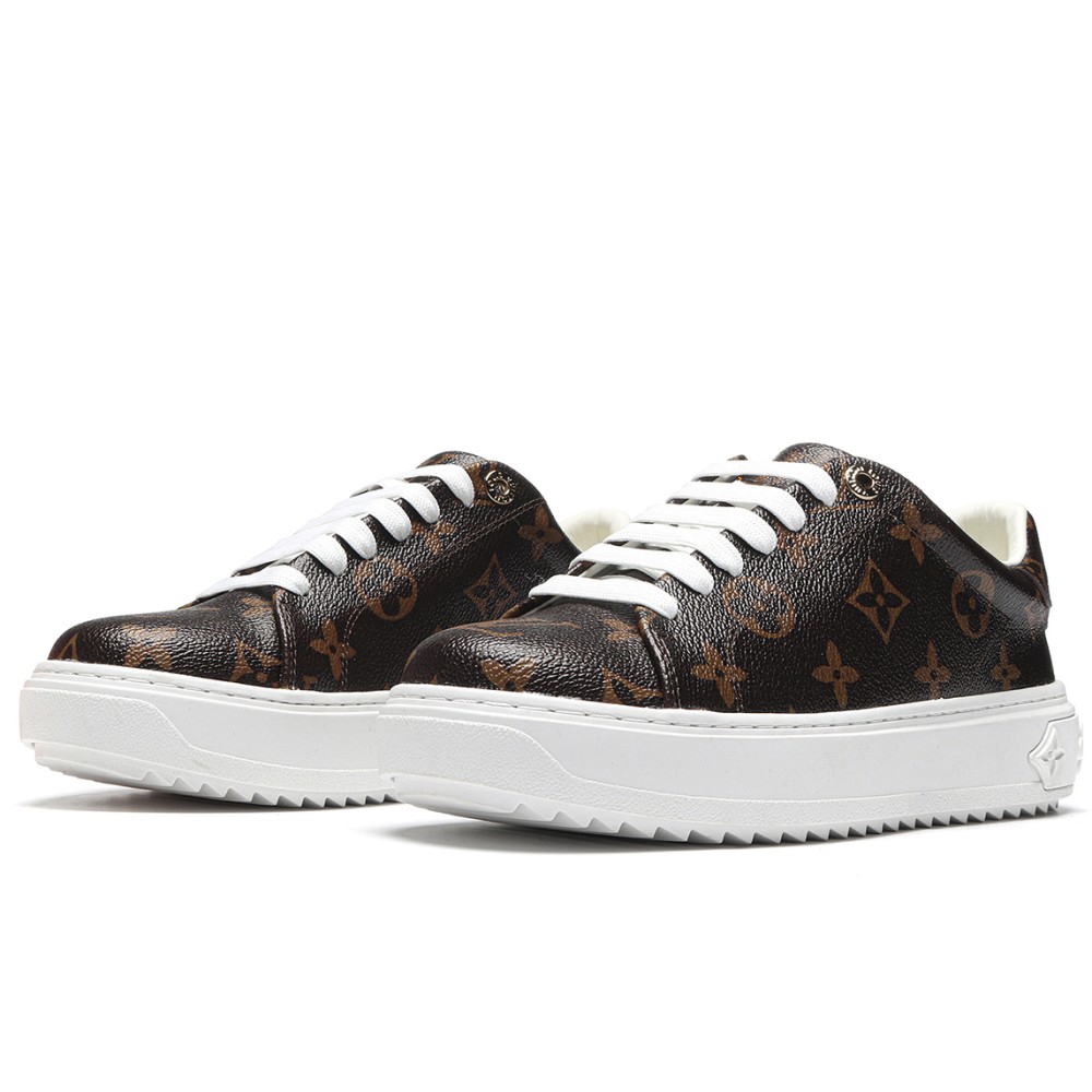 TBkicks L0*1S V*1TT0N Time Out Monogram Leather Cacao Brown White (Women's)