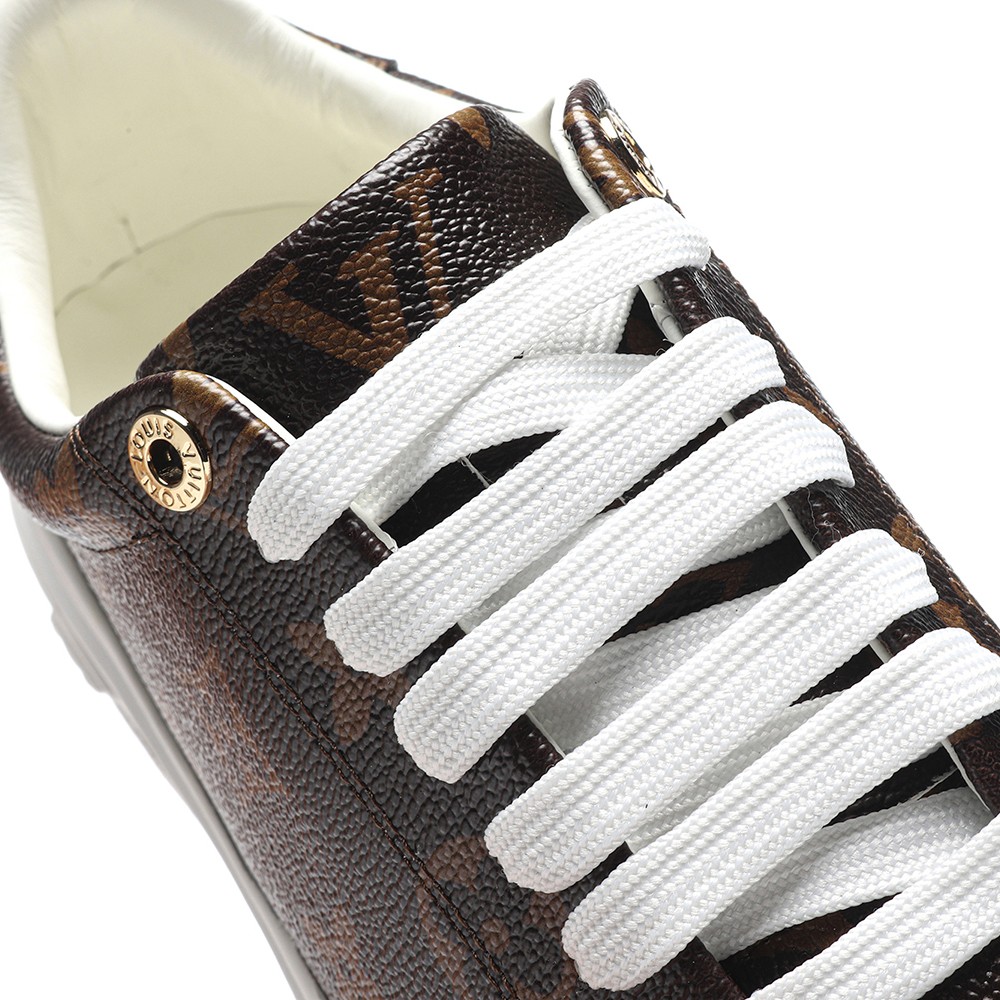 TBkicks L0*1S V*1TT0N Time Out Monogram Leather Cacao Brown White (Women's)
