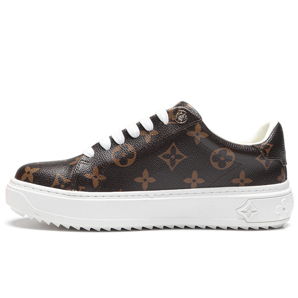 TBkicks L0*1S V*1TT0N Time Out Monogram Leather Cacao Brown White (Women's)