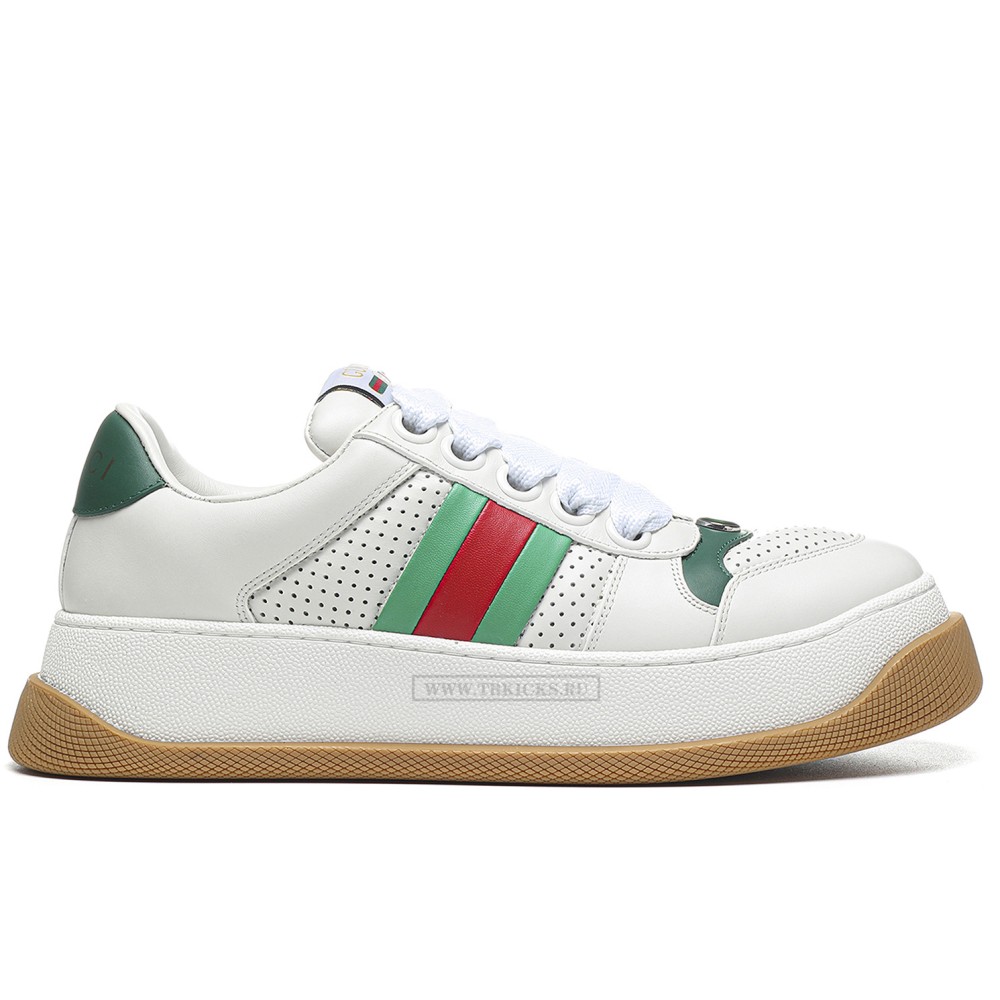 TBkicks GU*CC1 Screener Green Leather Detail 2