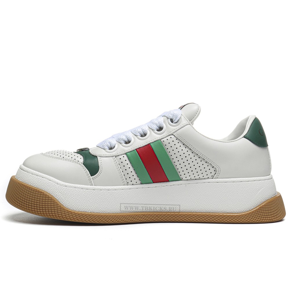 TBkicks GU*CC1 Screener Green Leather Detail 2