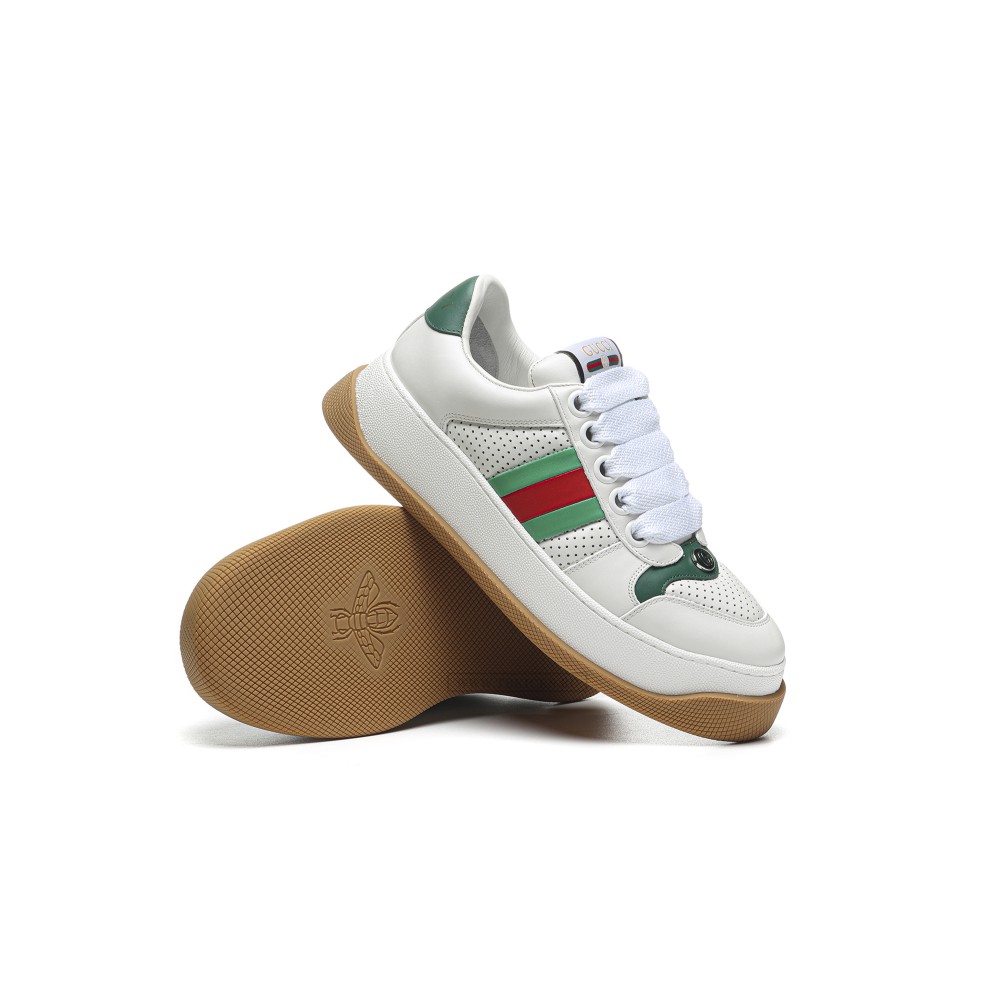 TBkicks GU*CC1 Screener Green Leather Detail 2