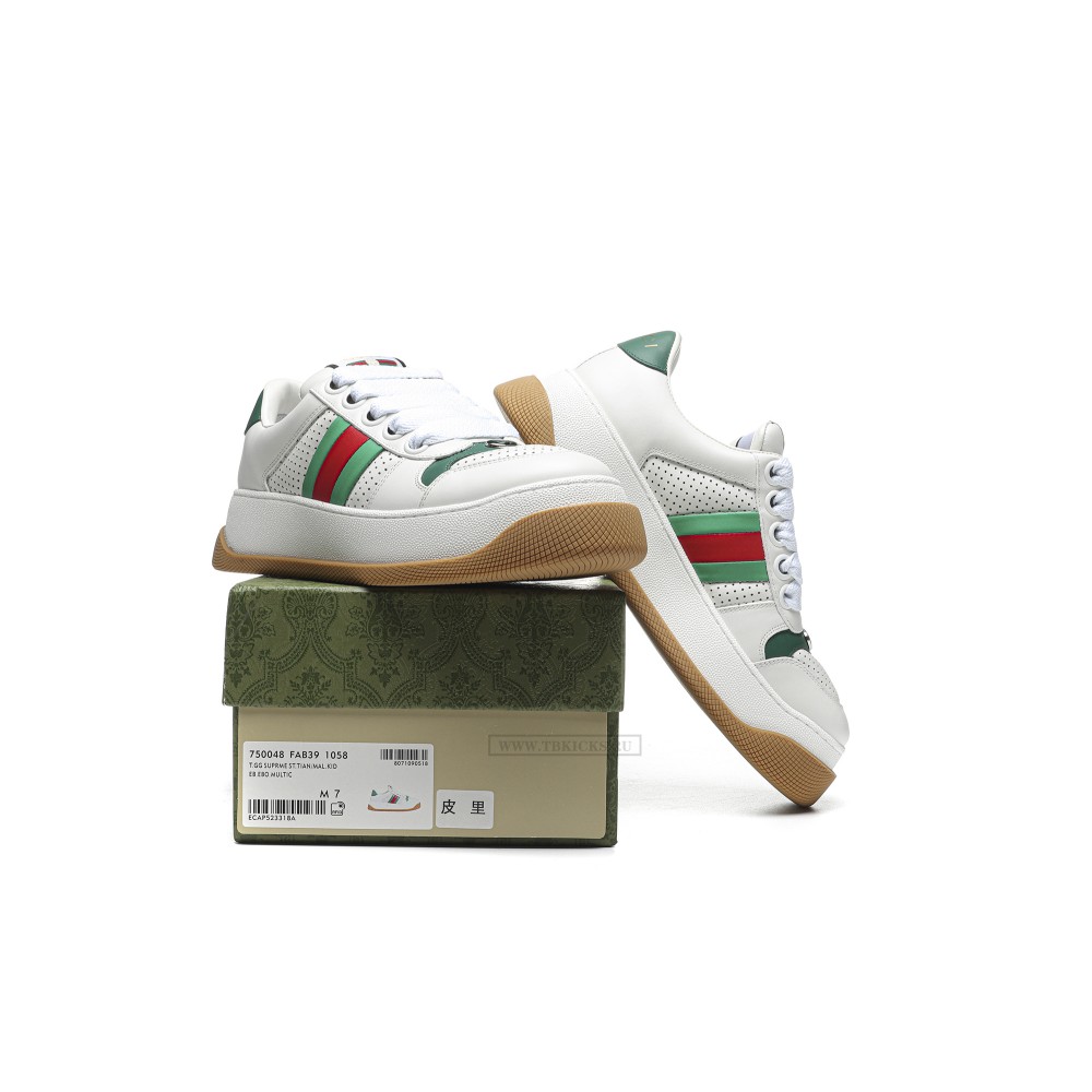 TBkicks GU*CC1 Screener Green Leather Detail 2