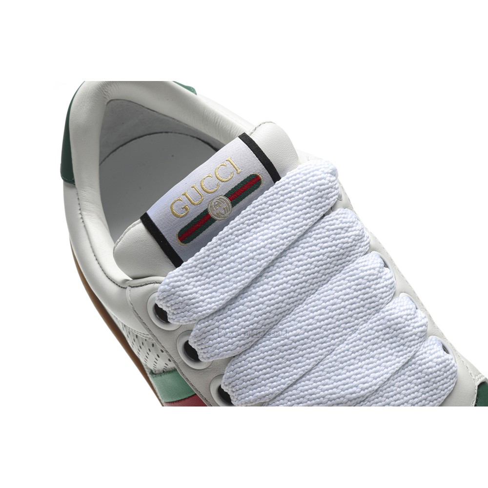 TBkicks GU*CC1 Screener Green Leather Detail 2