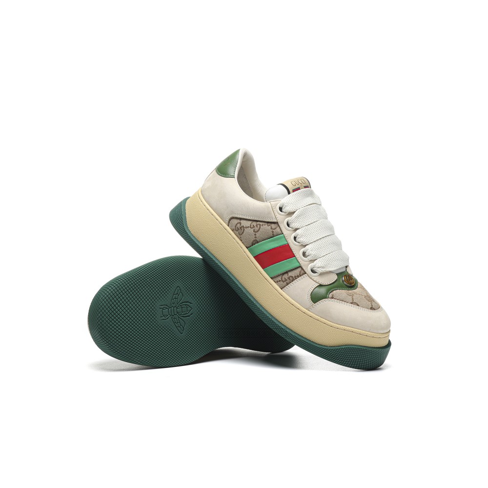 TBkicks GU*CC1 Screener Green Leather Detail