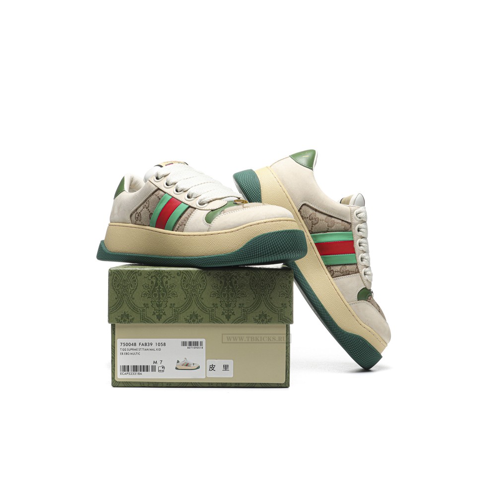 TBkicks GU*CC1 Screener Green Leather Detail