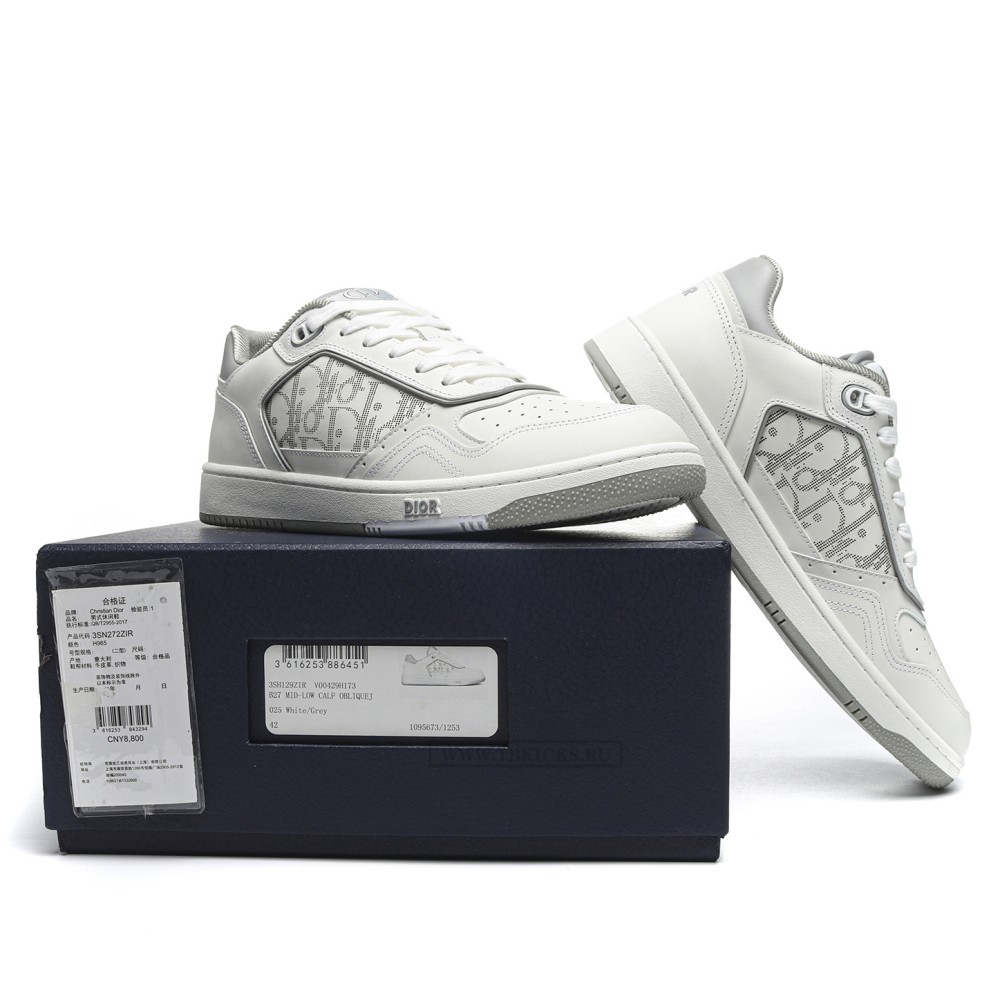 TBkicks D10R B27 Low White Gray