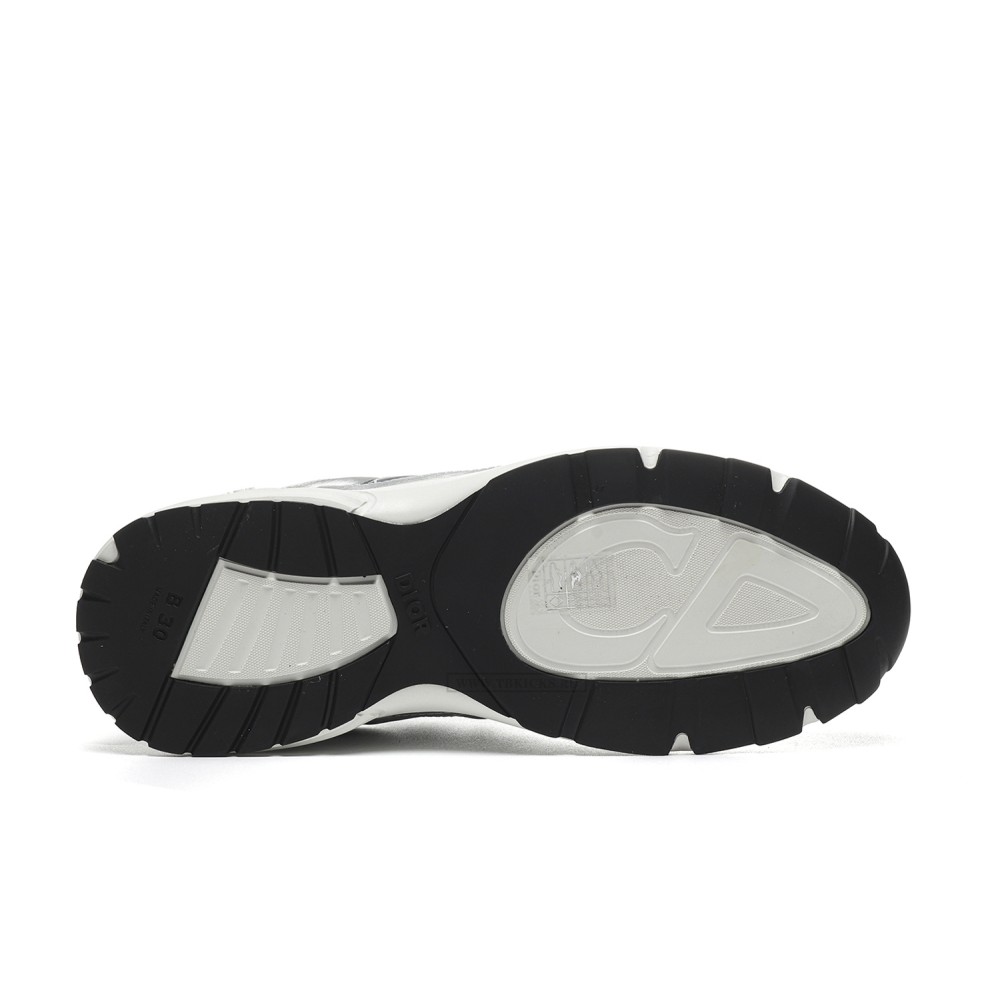 TBkicks D10R B30 White Mesh Silver-Tone Metallic Calfskin