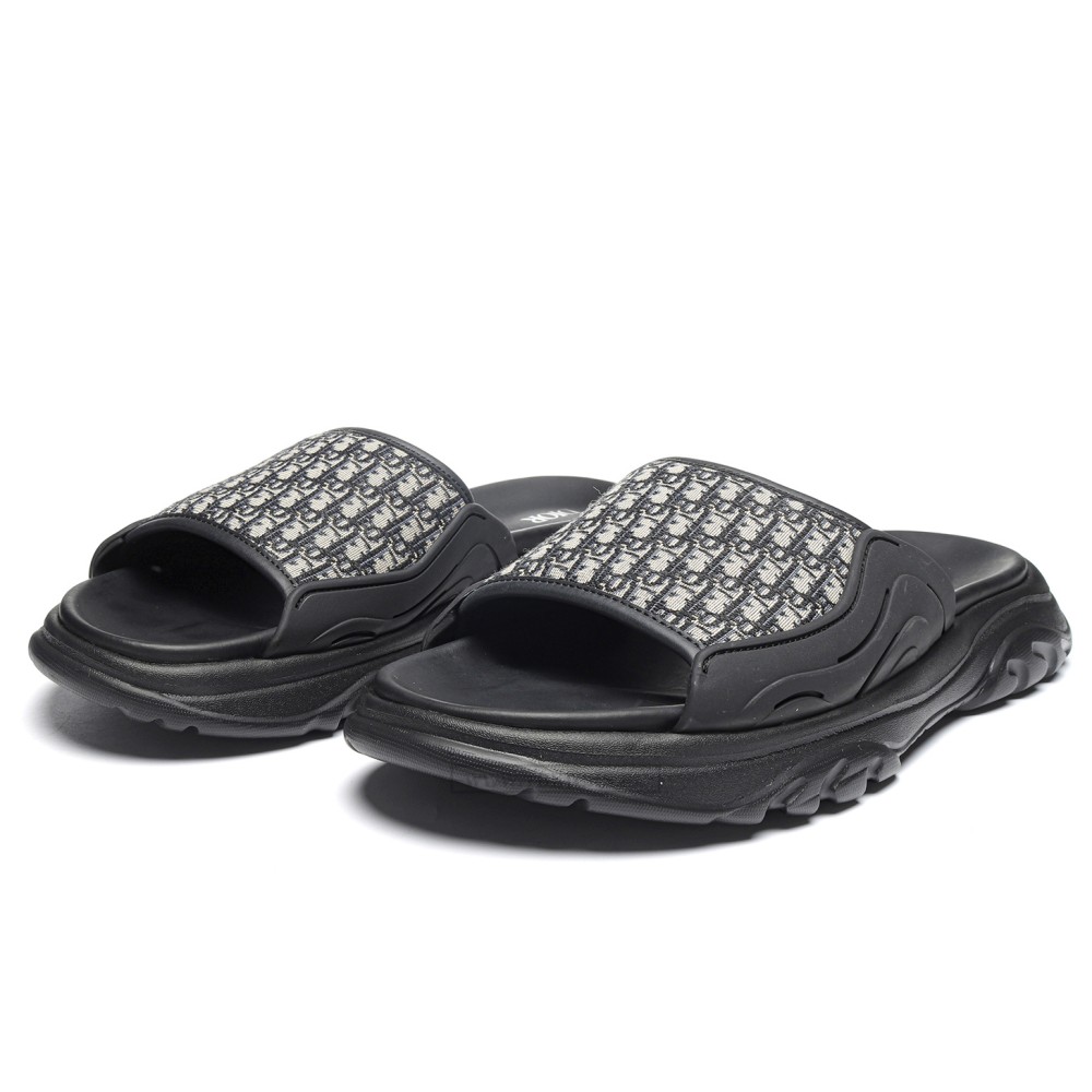 TBkicks D10R H-TOWN Oblique Black Sandal