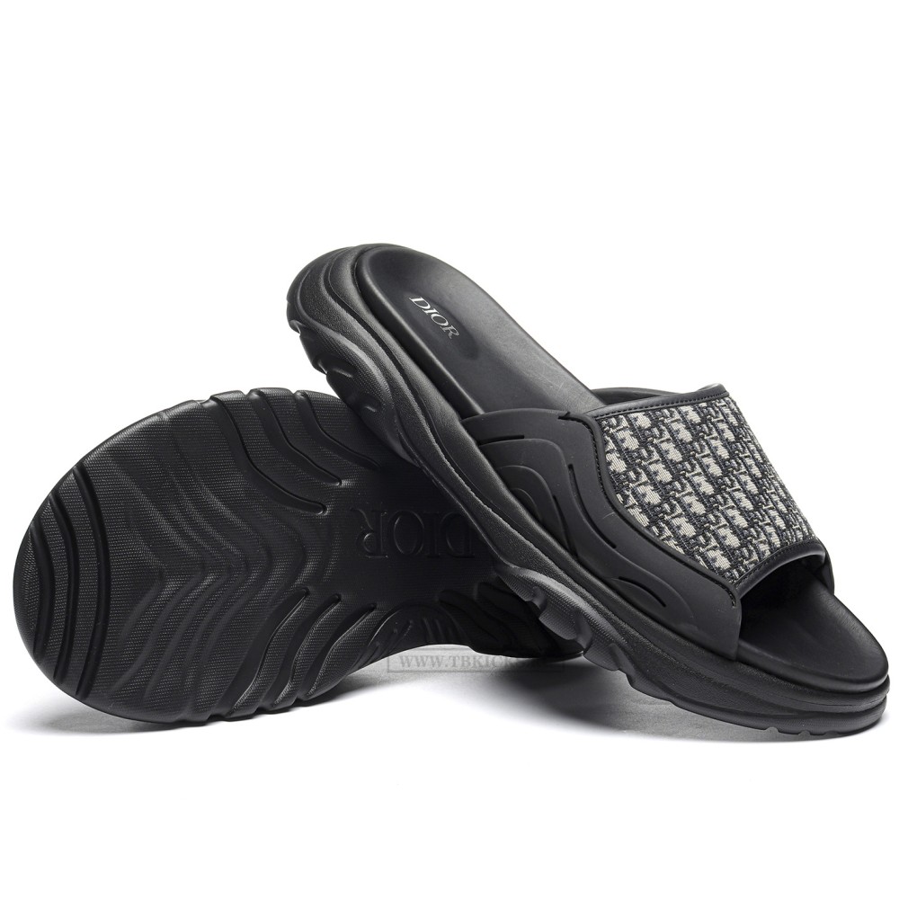 TBkicks D10R H-TOWN Oblique Black Sandal