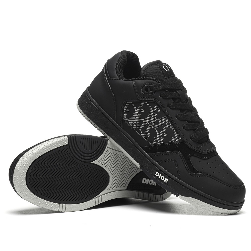 TBkicks D10R B27 Low Black Oblique Galaxy Leather Grey