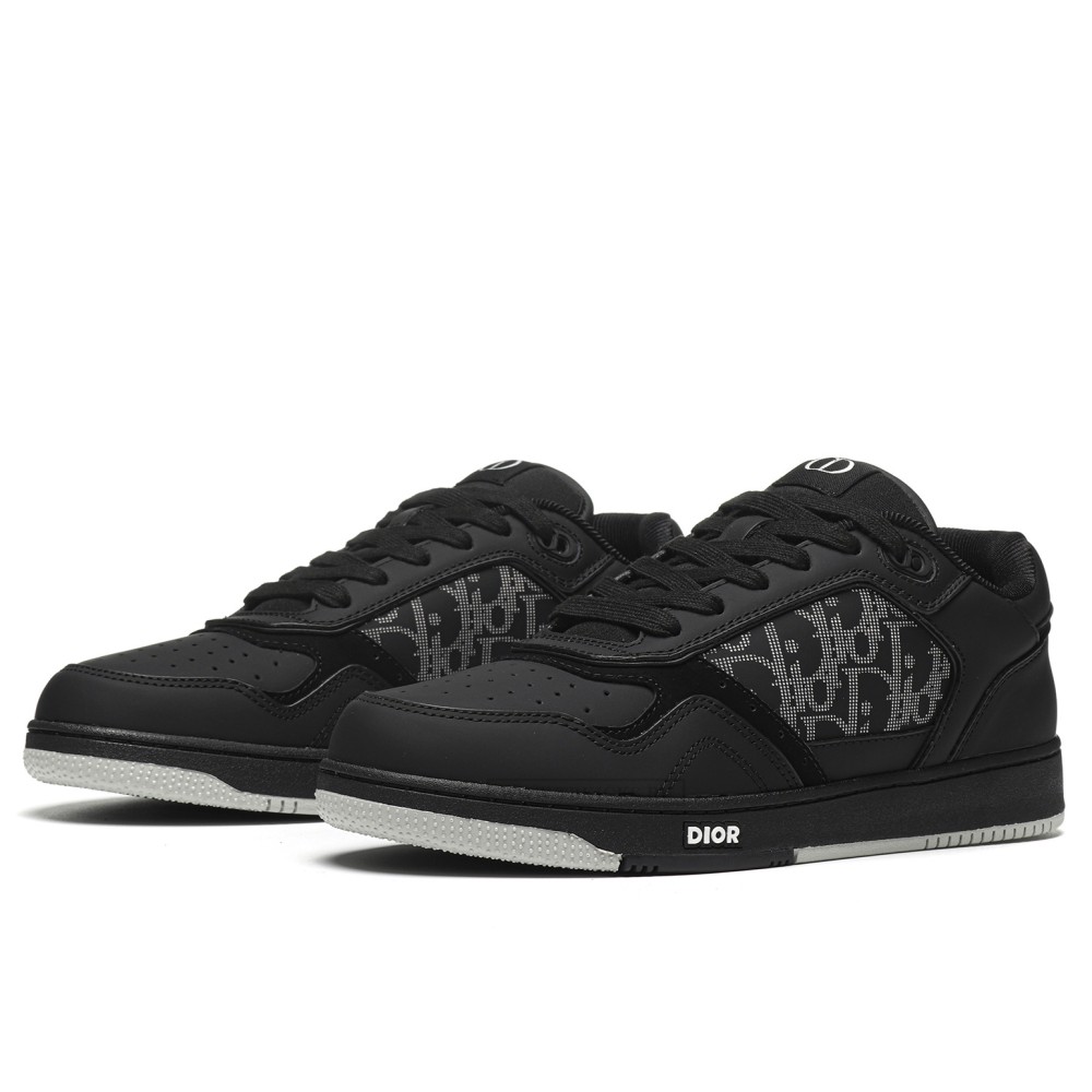 TBkicks D10R B27 Low Black Oblique Galaxy Leather Grey